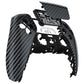 eXtremeRate Replacement Front Housing Shell with Touchpad Compatible with PS5 Controller BDM-010/020/030/040/050/060 - Graphite Carbon Fiber