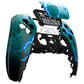 eXtremeRate Replacement Front Housing Shell with Touchpad Compatible with PS5 Controller BDM-010/020/030/040/050 - Green Storm Thunder