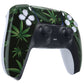 eXtremeRate Replacement Front Housing Shell with Touchpad Compatible with PS5 Controller BDM-010/020/030/040/050/060 - Green Weeds