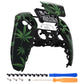 eXtremeRate Replacement Front Housing Shell with Touchpad Compatible with PS5 Controller BDM-010/020/030/040/050/060 - Green Weeds