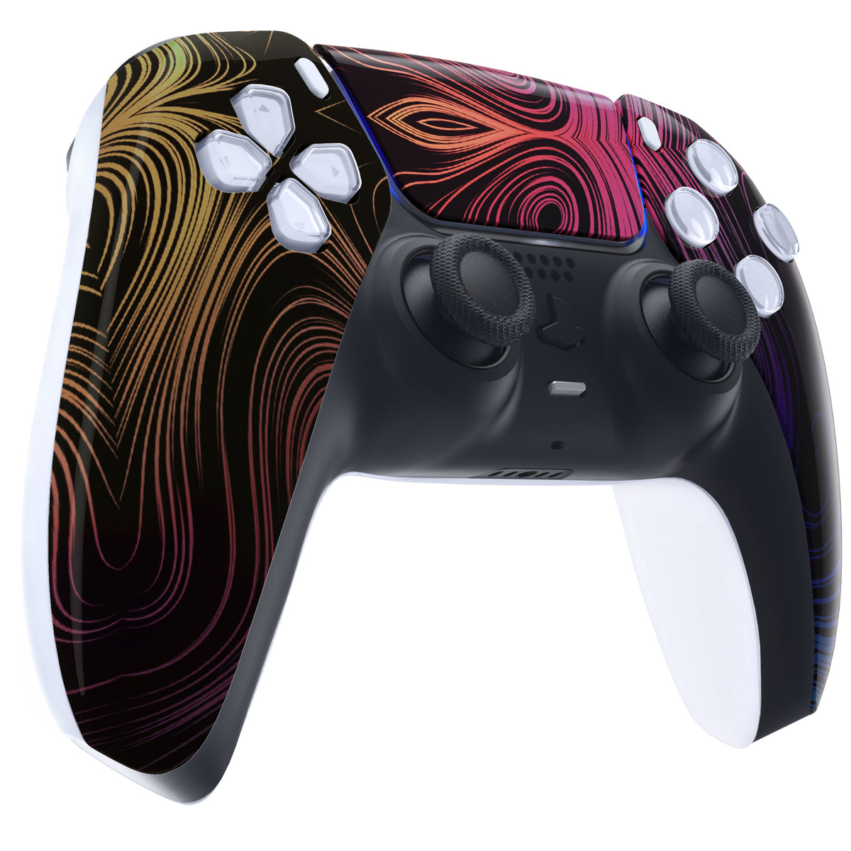 eXtremeRate Replacement Front Housing Shell with Touchpad Compatible with PS5 Controller BDM-010/020/030/040/050 - Illusion Space