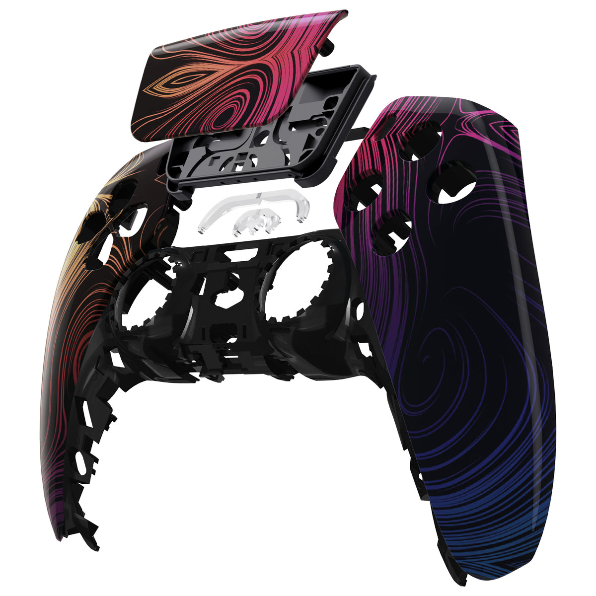 eXtremeRate Replacement Front Housing Shell with Touchpad Compatible with PS5 Controller BDM-010/020/030/040/050 - Illusion Space