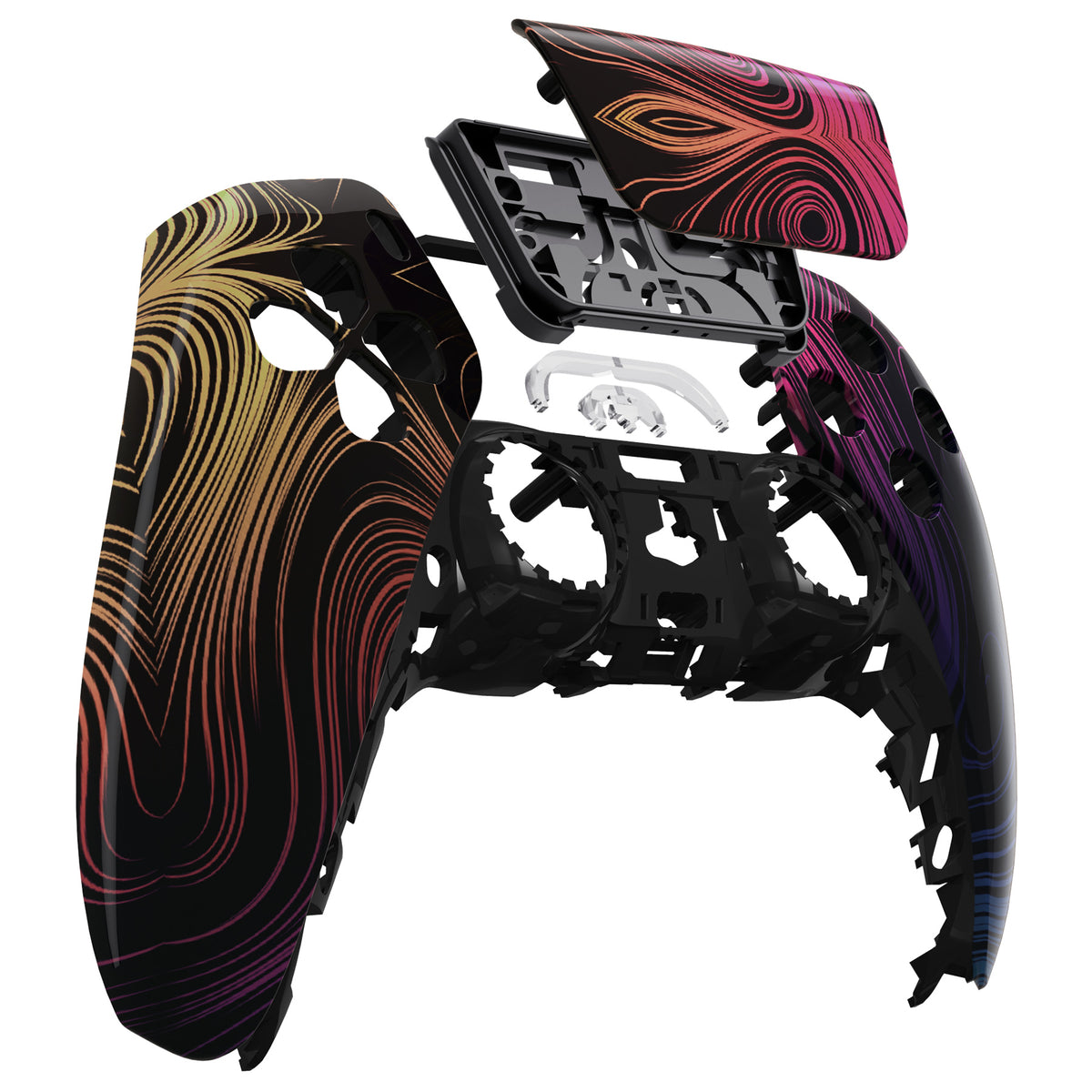 eXtremeRate Replacement Front Housing Shell with Touchpad Compatible with PS5 Controller BDM-010/020/030/040/050 - Illusion Space