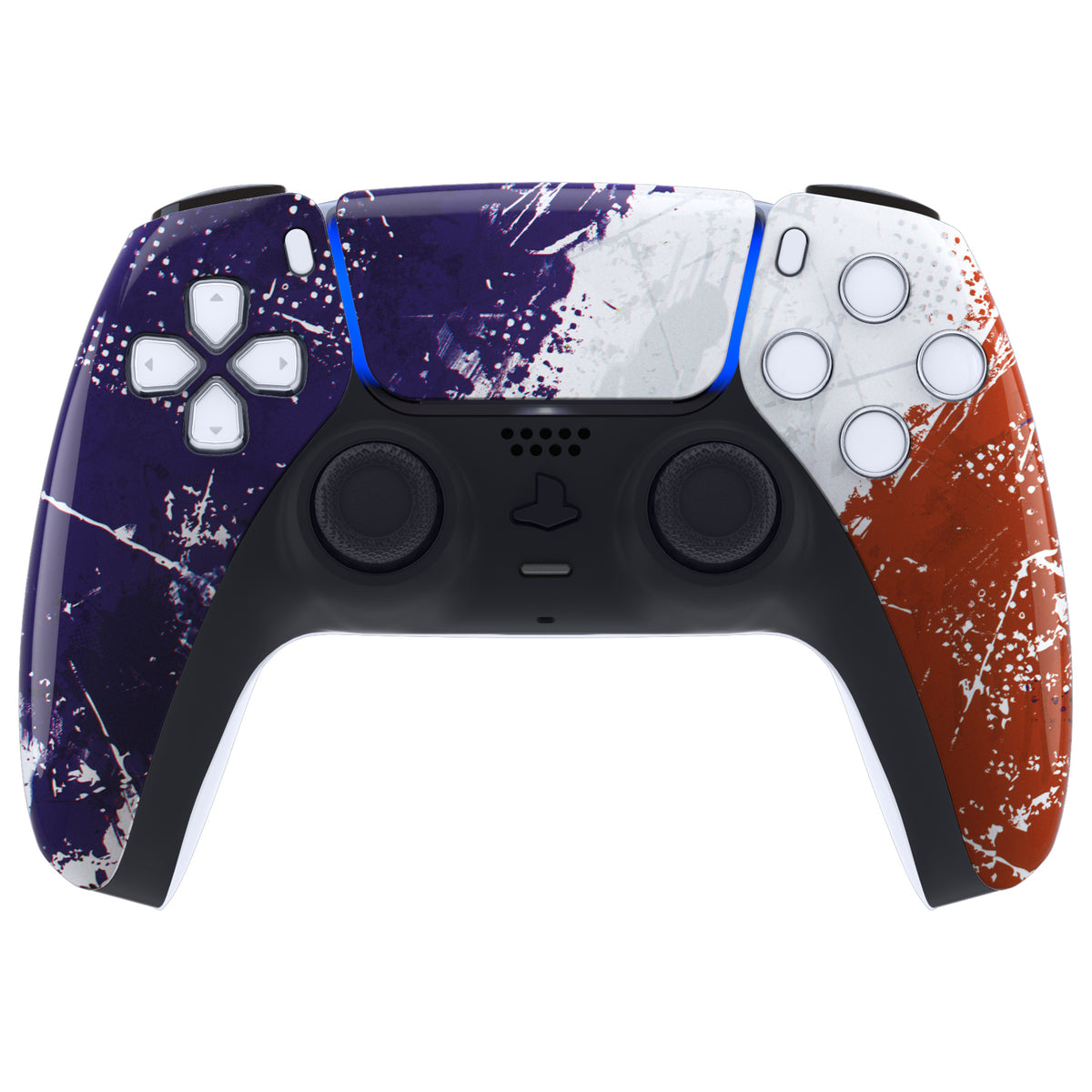 eXtremeRate Replacement Front Housing Shell with Touchpad Compatible with PS5 Controller BDM-010/020/030/040/050 - Impression France Flag