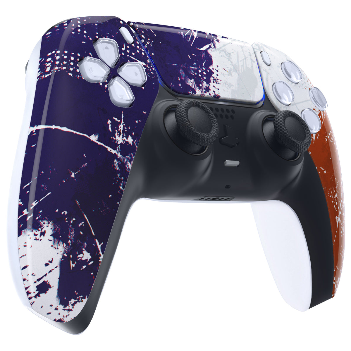 eXtremeRate Replacement Front Housing Shell with Touchpad Compatible with PS5 Controller BDM-010/020/030/040/050 - Impression France Flag