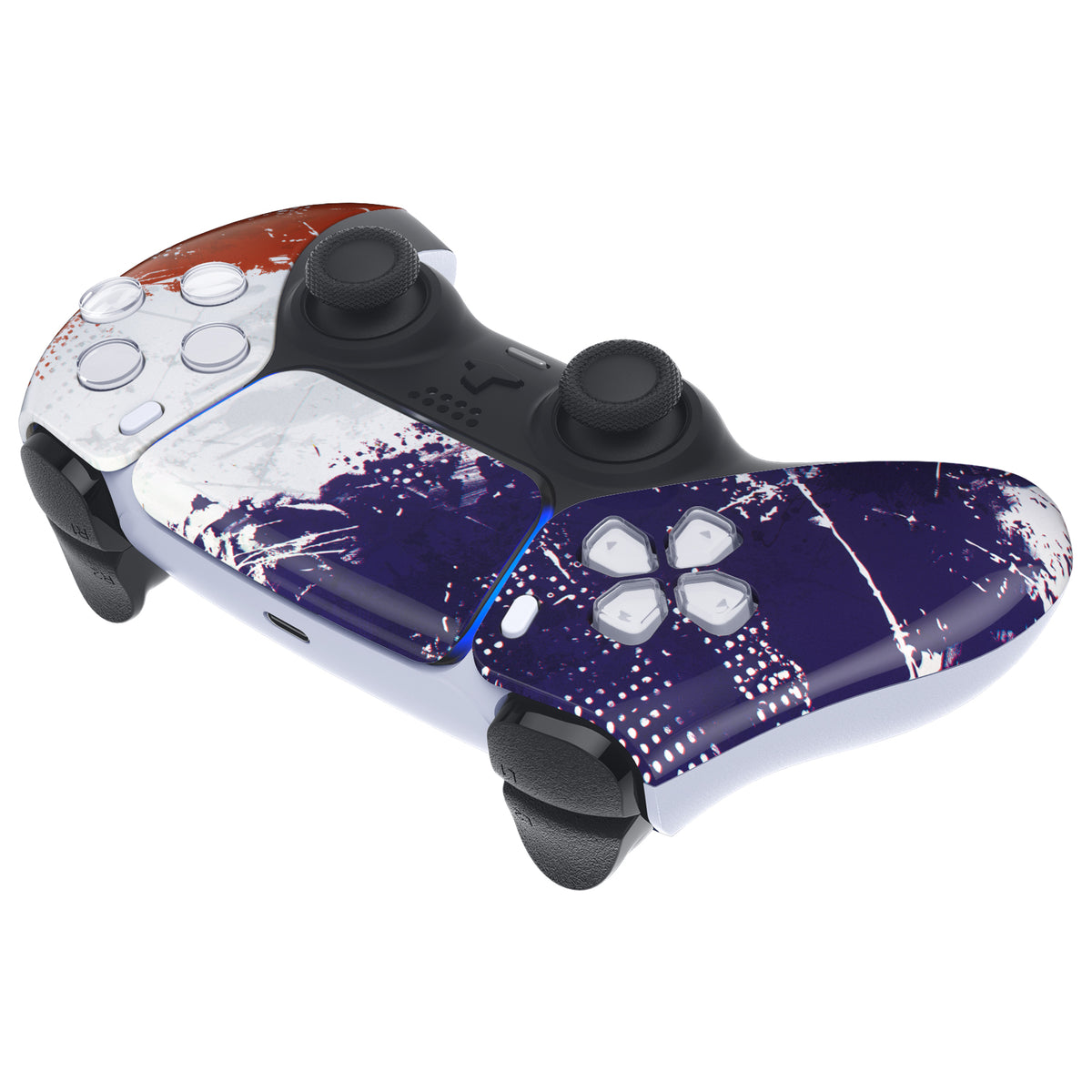 eXtremeRate Replacement Front Housing Shell with Touchpad Compatible with PS5 Controller BDM-010/020/030/040/050 - Impression France Flag