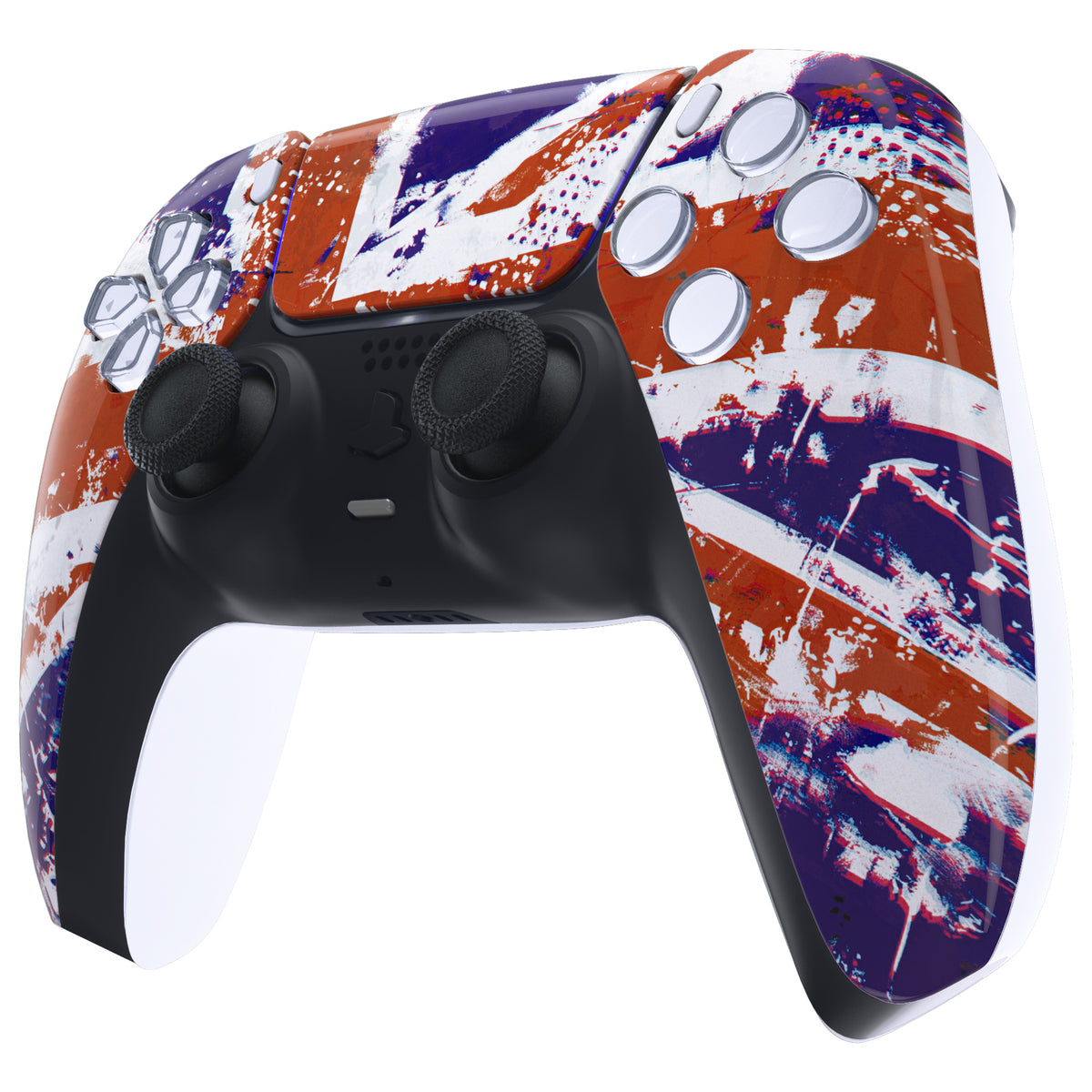 eXtremeRate Replacement Front Housing Shell with Touchpad Compatible with PS5 Controller BDM-010/020/030/040/050 - Impression UK Flag