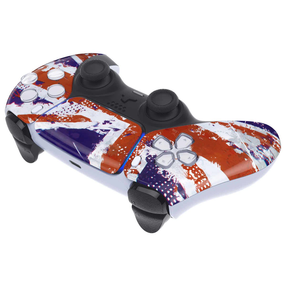 eXtremeRate Replacement Front Housing Shell with Touchpad Compatible with PS5 Controller BDM-010/020/030/040/050 - Impression UK Flag