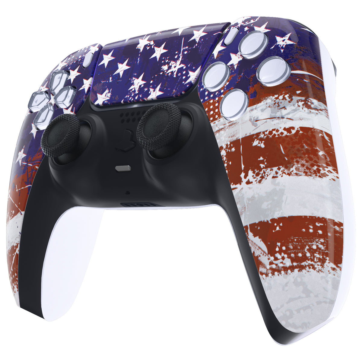 eXtremeRate Replacement Front Housing Shell with Touchpad Compatible with PS5 Controller BDM-010/020/030/040/050 - Impression US Flag