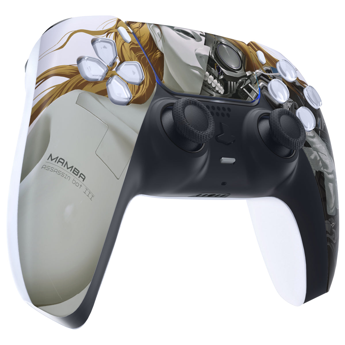 eXtremeRate Replacement Front Housing Shell with Touchpad Compatible with PS5 Controller BDM-010/020/030/040/050 - Mamba Assassin Bot III