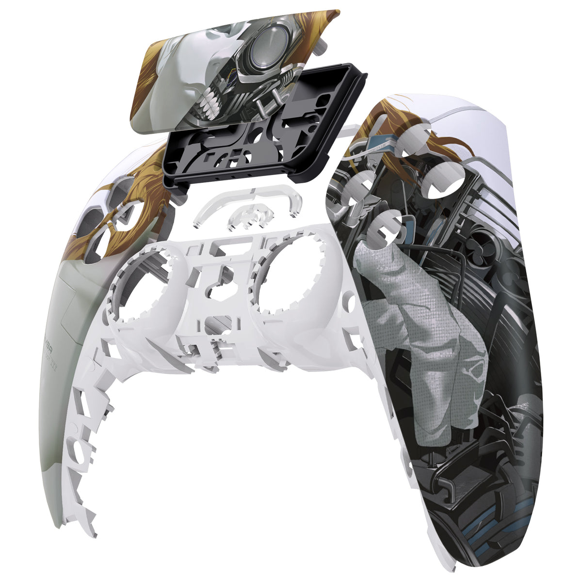 eXtremeRate Replacement Front Housing Shell with Touchpad Compatible with PS5 Controller BDM-010/020/030/040/050 - Mamba Assassin Bot III