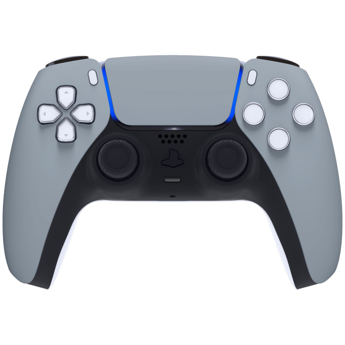eXtremeRate Replacement Front Housing Shell with Touchpad Compatible with PS5 Controller BDM-010/020/030/040/050/060 - New Hope Gray
