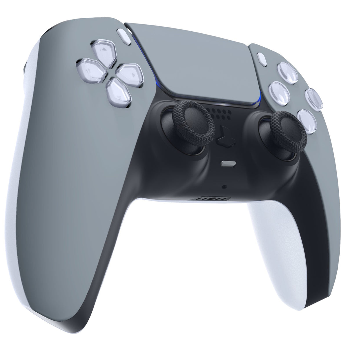 eXtremeRate Replacement Front Housing Shell with Touchpad Compatible with PS5 Controller BDM-010/020/030/040/050/060 - New Hope Gray