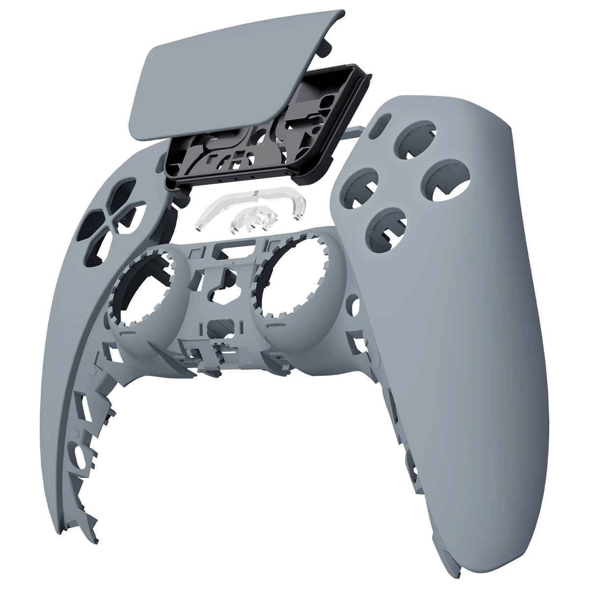 eXtremeRate Replacement Front Housing Shell with Touchpad Compatible with PS5 Controller BDM-010/020/030/040/050/060 - New Hope Gray