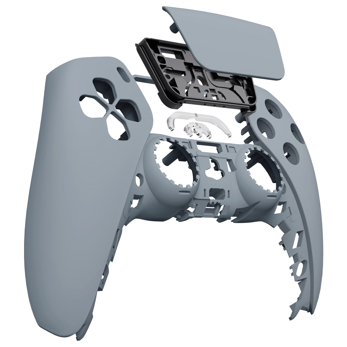 eXtremeRate Replacement Front Housing Shell with Touchpad Compatible with PS5 Controller BDM-010/020/030/040/050/060 - New Hope Gray