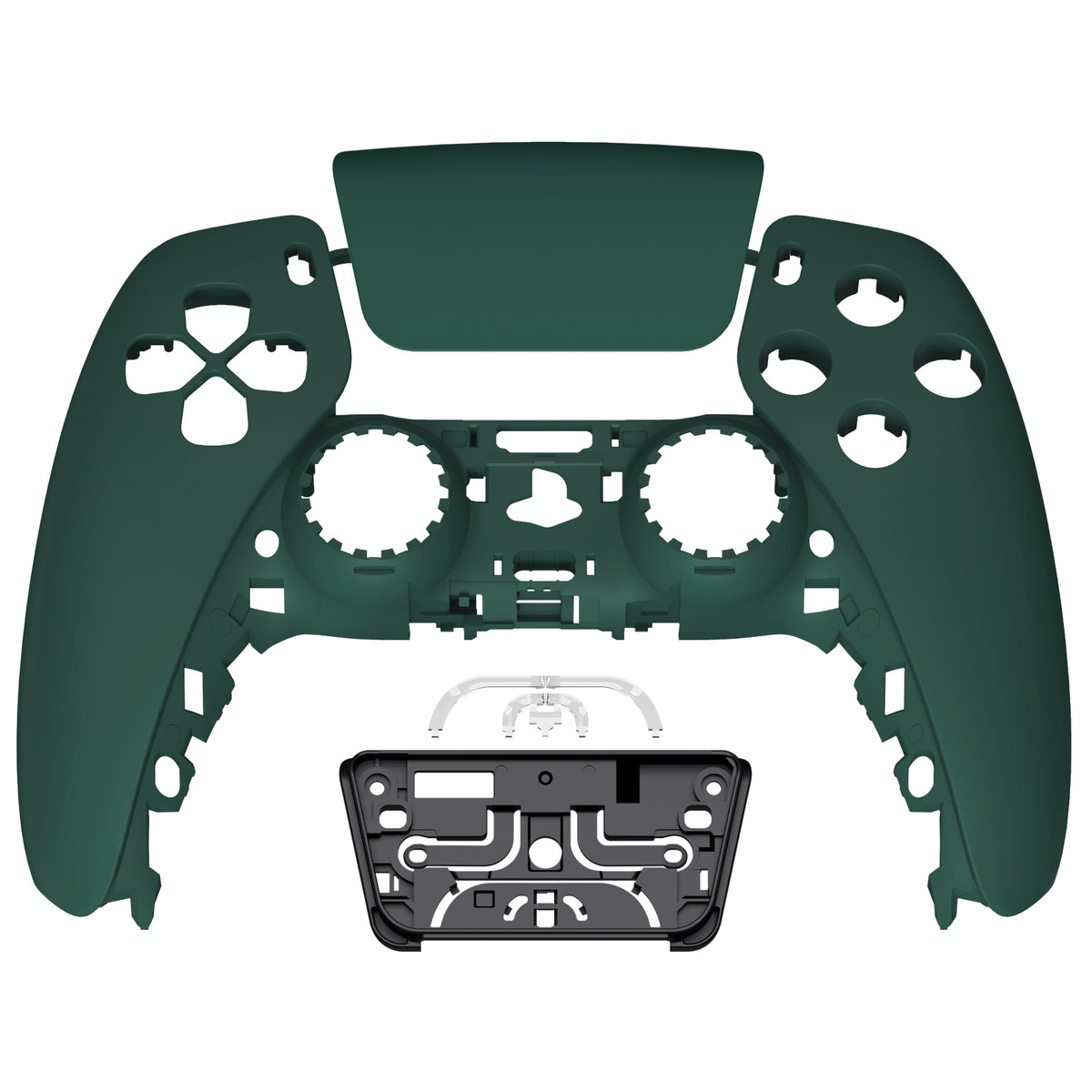 eXtremeRate Replacement Front Housing Shell with Touchpad Compatible with PS5 Controller BDM-010/020/030/040/050/060 - Racing Green