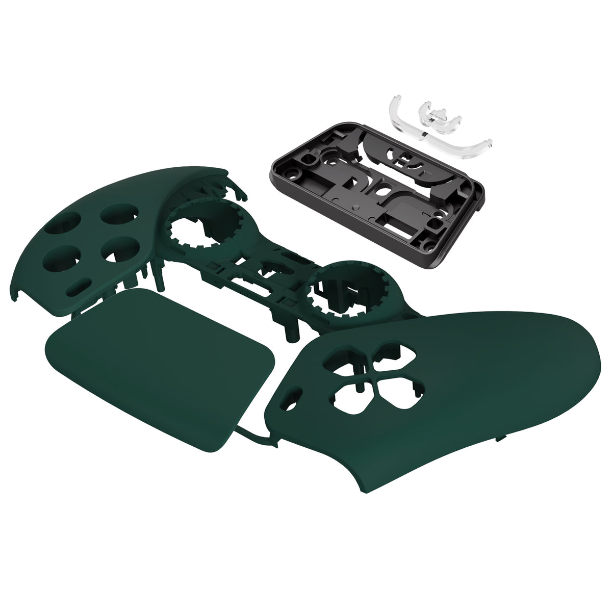 eXtremeRate Replacement Front Housing Shell with Touchpad Compatible with PS5 Controller BDM-010/020/030/040/050/060 - Racing Green