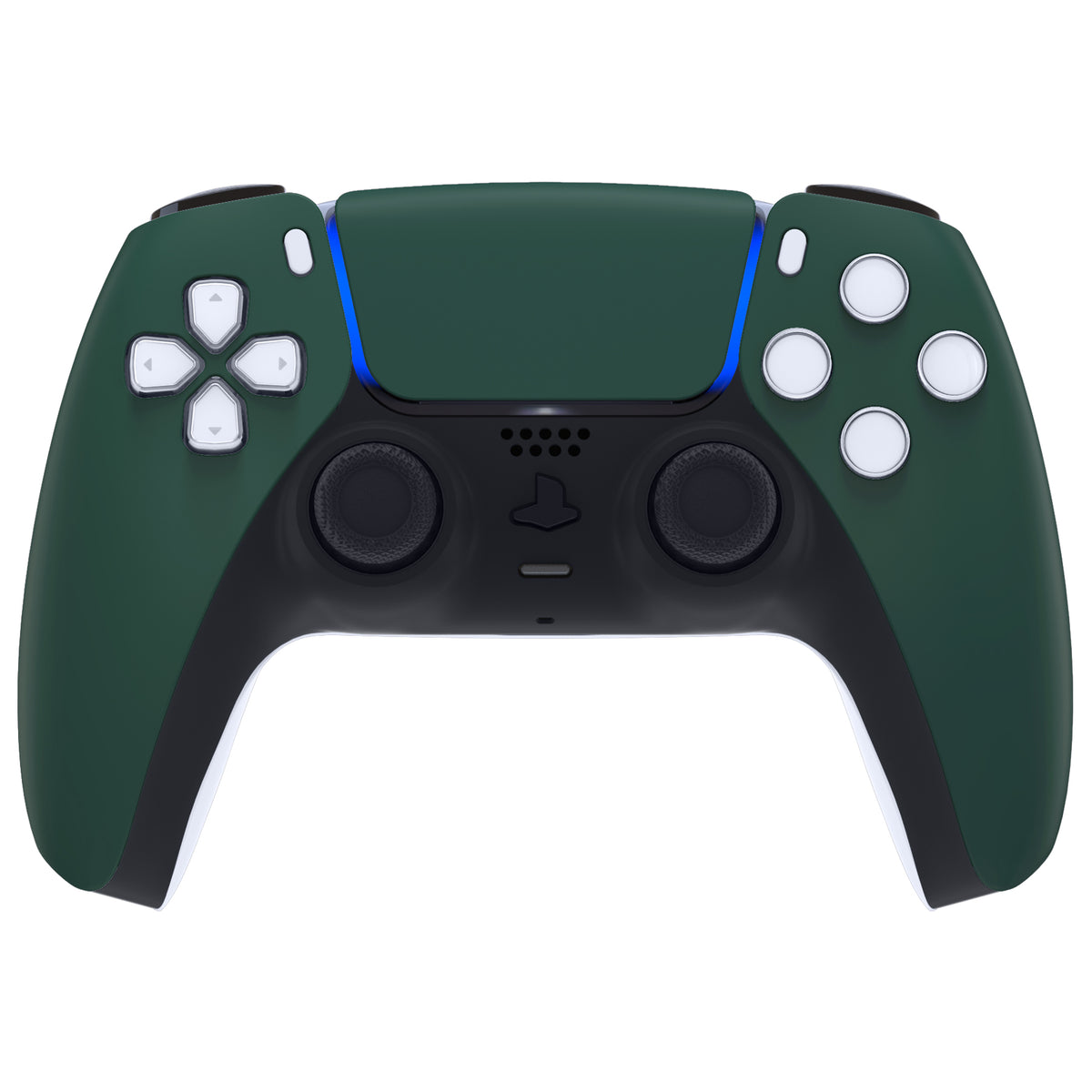 eXtremeRate Replacement Front Housing Shell with Touchpad Compatible with PS5 Controller BDM-010/020/030/040/050/060 - Racing Green
