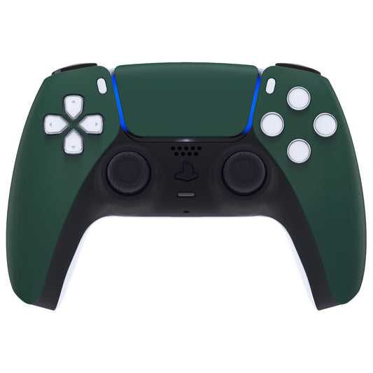 eXtremeRate Replacement Front Housing Shell with Touchpad Compatible with PS5 Controller BDM-010/020/030/040/050/060 - Racing Green