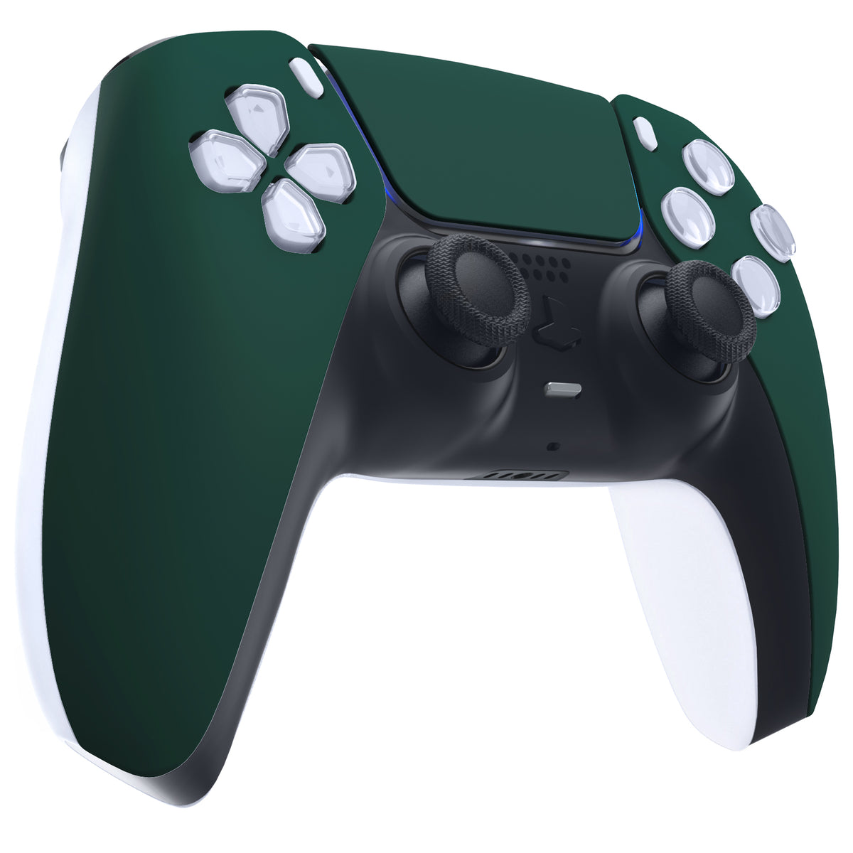 eXtremeRate Replacement Front Housing Shell with Touchpad Compatible with PS5 Controller BDM-010/020/030/040/050/060 - Racing Green
