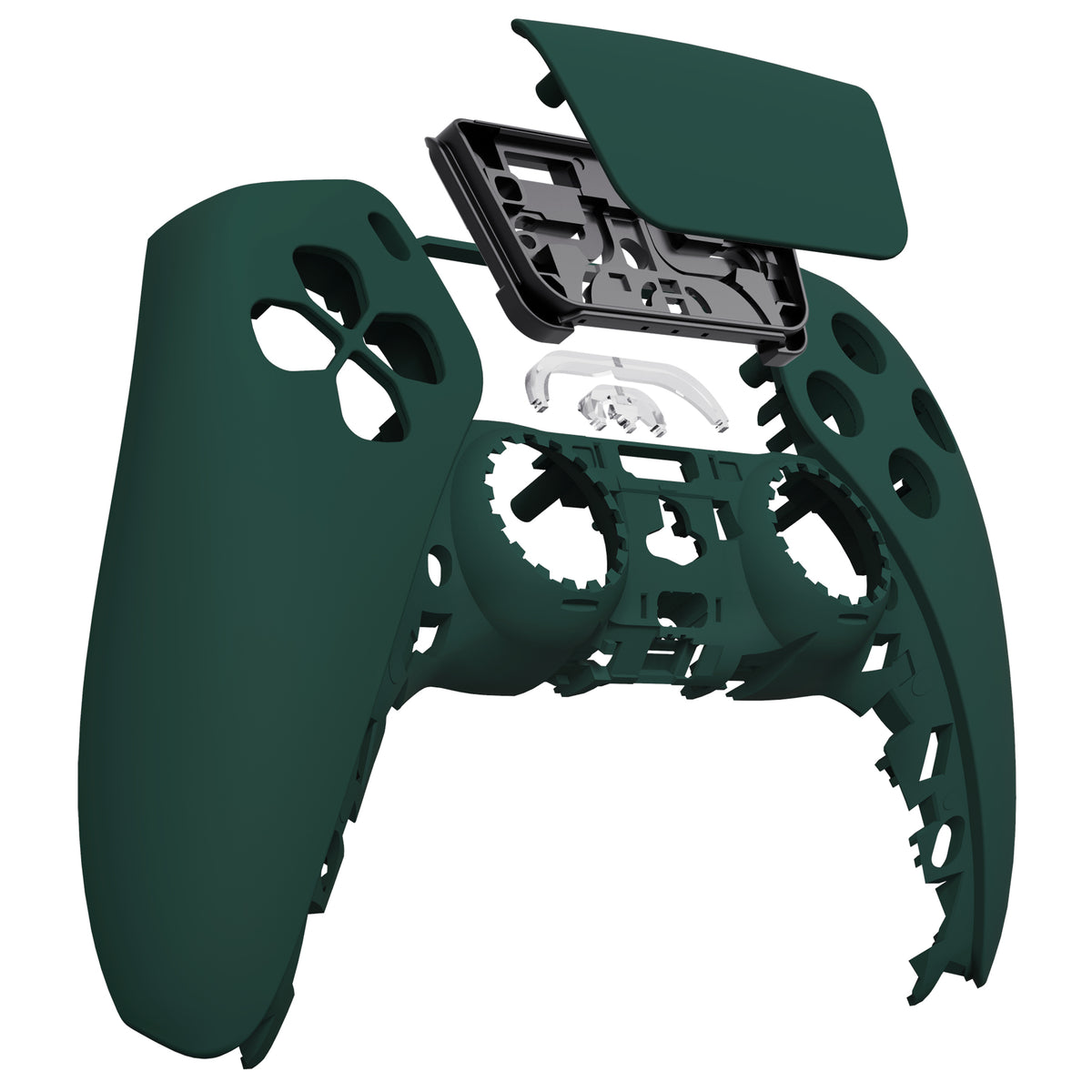 eXtremeRate Replacement Front Housing Shell with Touchpad Compatible with PS5 Controller BDM-010/020/030/040/050/060 - Racing Green
