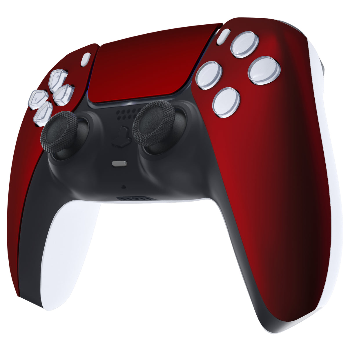 eXtremeRate Replacement Front Housing Shell with Touchpad Compatible with PS5 Controller BDM-010/020/030/040/050/060 - Scarlet Red