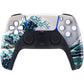 eXtremeRate Replacement Front Housing Shell with Touchpad Compatible with PS5 Controller BDM-010/020/030/040/050/060 - The Great Wave