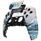 eXtremeRate Replacement Front Housing Shell with Touchpad Compatible with PS5 Controller BDM-010/020/030/040/050/060 - The Great Wave