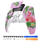 eXtremeRate Replacement Front Housing Shell with Touchpad Compatible with PS5 Controller BDM-010/020/030/040/050 - Tropical Flamingo