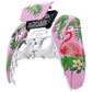 eXtremeRate Replacement Front Housing Shell with Touchpad Compatible with PS5 Controller BDM-010/020/030/040/050 - Tropical Flamingo