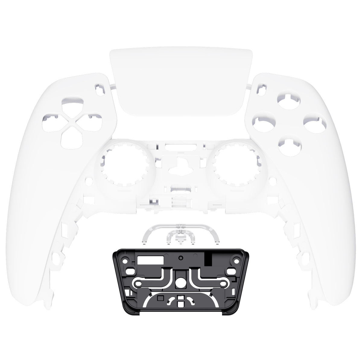 eXtremeRate Replacement Front Housing Shell with Touchpad Compatible with PS5 Controller BDM-010/020/030/040/050/060 - White