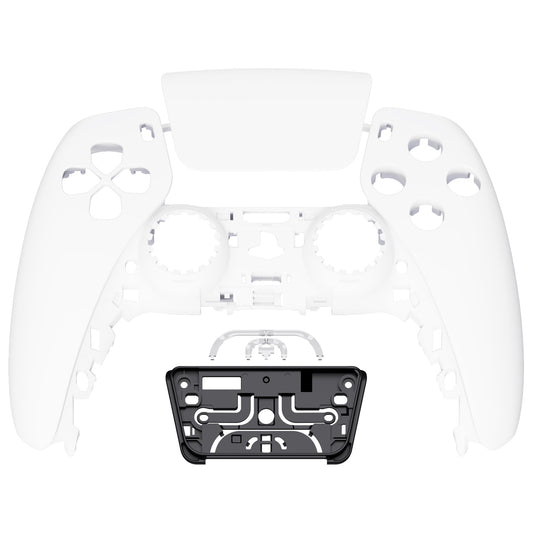 eXtremeRate Replacement Front Housing Shell with Touchpad Compatible with PS5 Controller BDM-010/020/030/040/050/060 - White