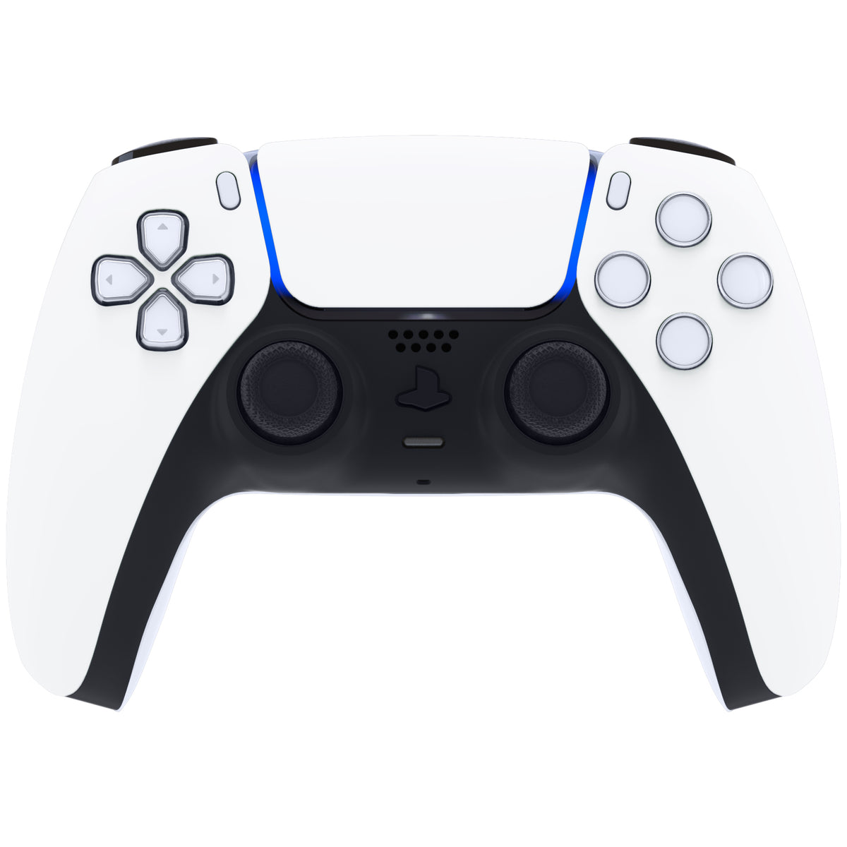 eXtremeRate Replacement Front Housing Shell with Touchpad Compatible with PS5 Controller BDM-010/020/030/040/050/060 - White