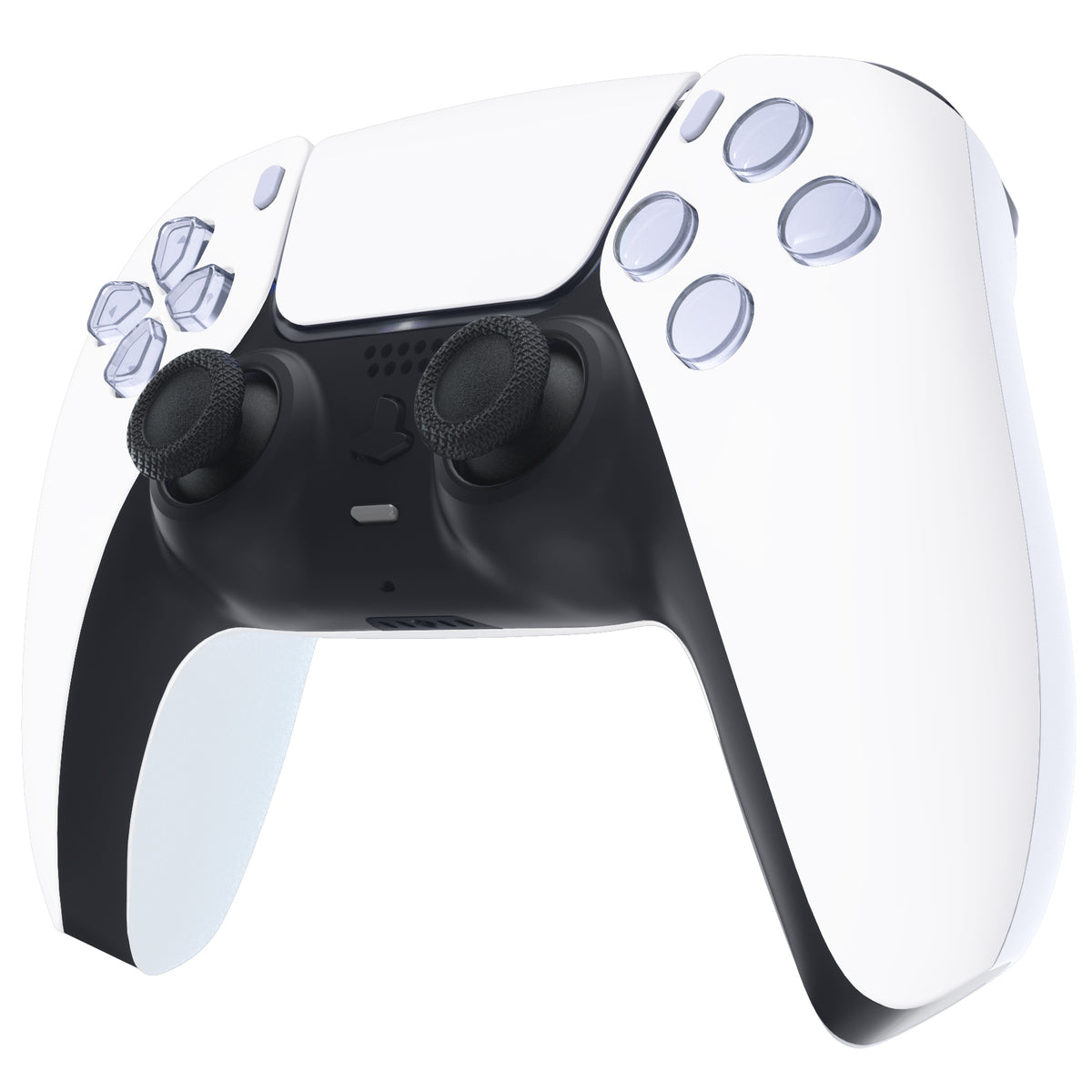 eXtremeRate Replacement Front Housing Shell with Touchpad Compatible with PS5 Controller BDM-010/020/030/040/050/060 - White