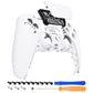 eXtremeRate Replacement Front Housing Shell with Touchpad Compatible with PS5 Controller BDM-010/020/030/040/050/060 - White