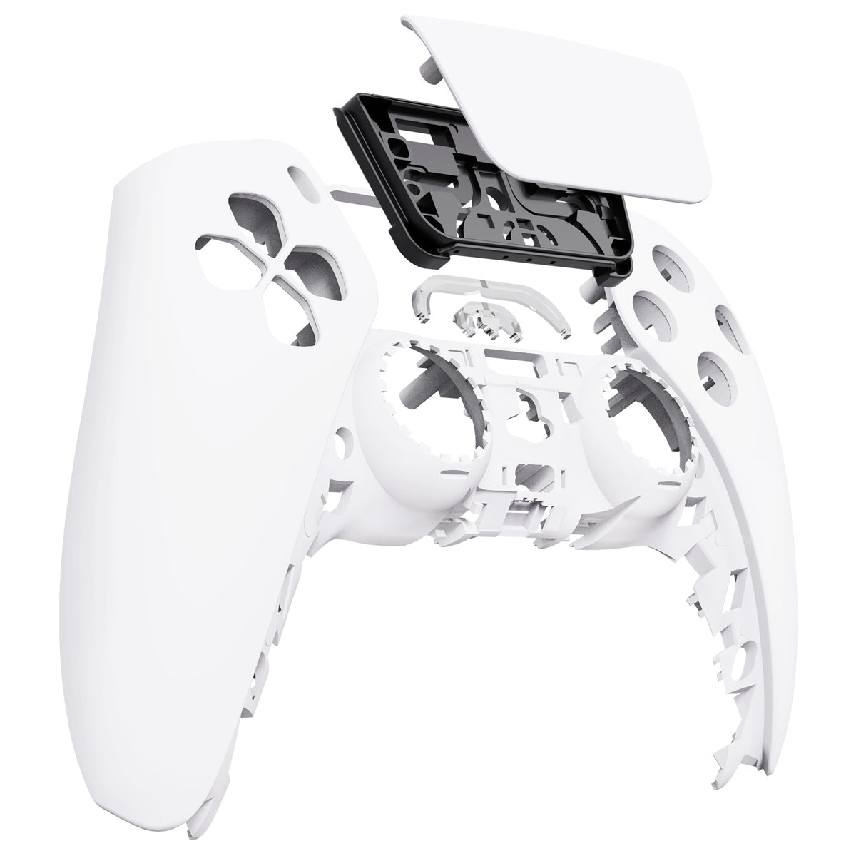 eXtremeRate Replacement Front Housing Shell with Touchpad Compatible with PS5 Controller BDM-010/020/030/040/050/060 - White