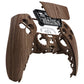 eXtremeRate Replacement Front Housing Shell with Touchpad Compatible with PS5 Controller BDM-010/020/030/040/050/060 - Wood Grain