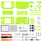 eXtremeRate Replacement Full Housing Shell & Buttons with Screen Lens for Nintendo DS Lite NDSL - Clear Lime Green