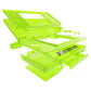 eXtremeRate Replacement Full Housing Shell & Buttons with Screen Lens for Nintendo DS Lite NDSL - Clear Lime Green