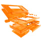 eXtremeRate Replacement Full Housing Shell & Buttons with Screen Lens for Nintendo DS Lite NDSL - Clear Orange