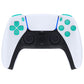 eXtremeRate Replacement Full Set Buttons Compatible with PS5 Controller BDM-010/020 - Emerald Green