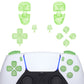 eXtremeRate Replacement Full Set Buttons Compatible with PS5 Controller BDM-030/040/050/060 - Clear Light Green