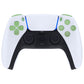 eXtremeRate Replacement Full Set Buttons Compatible with PS5 Controller BDM-030/040/050/060 - Clear Light Green