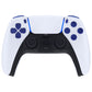 eXtremeRate Replacement Full Set Buttons Compatible with PS5 Controller BDM-030/040/050/060 - Crystal Clear Light Blue