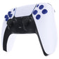 eXtremeRate Replacement Full Set Buttons Compatible with PS5 Controller BDM-030/040/050/060 - Crystal Clear Light Blue