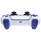 eXtremeRate Replacement Full Set Buttons Compatible with PS5 Controller BDM-030/040/050/060 - Crystal Clear Light Blue