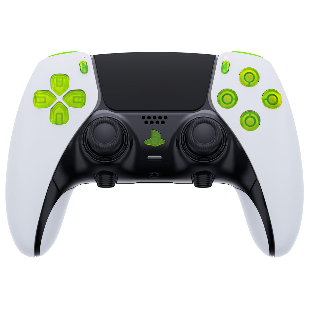 eXtremeRate Replacement Full Set Buttons Compatible with PS5 Edge Controller - Clear Lime Green eXtremeRate