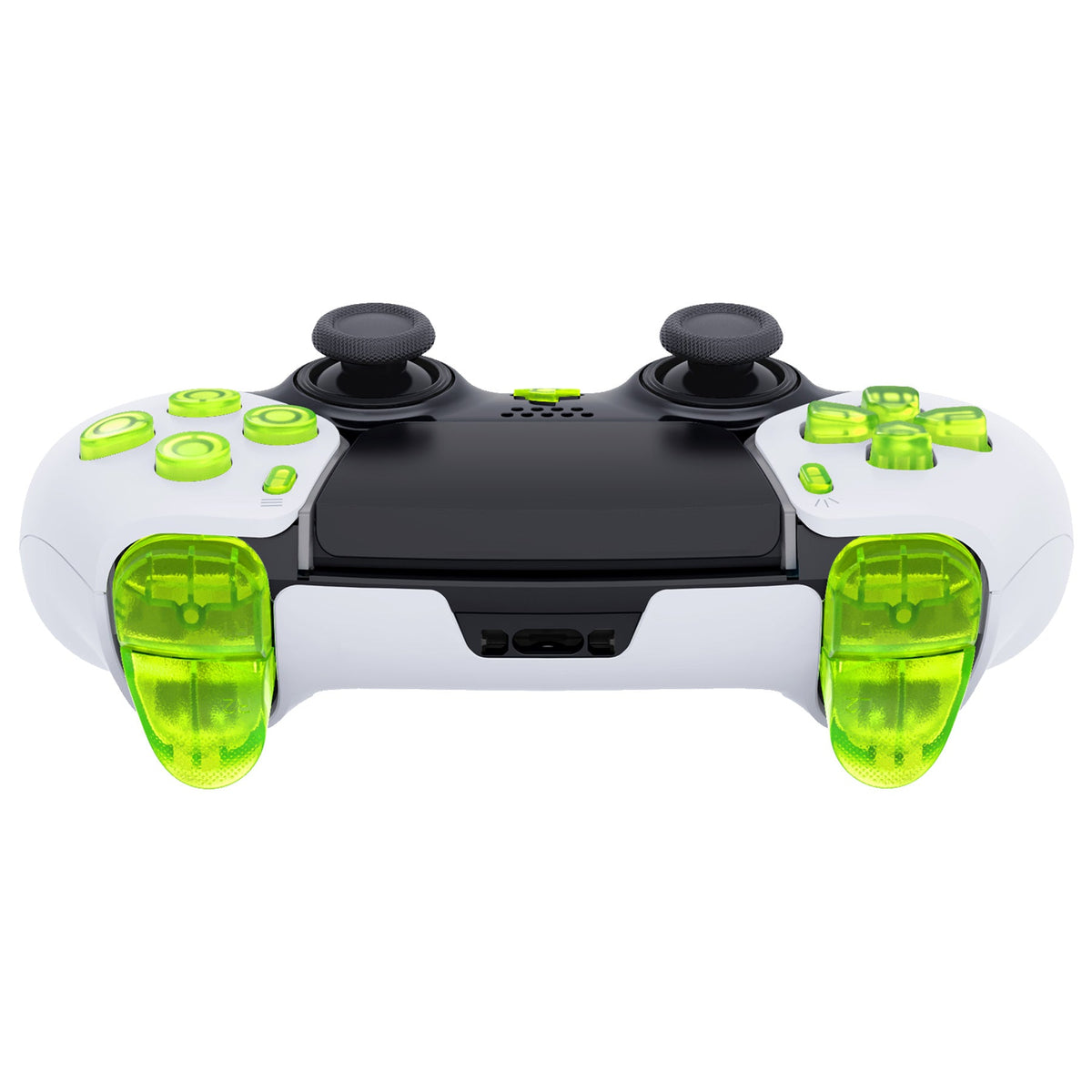 eXtremeRate Replacement Full Set Buttons Compatible with PS5 Edge Controller - Clear Lime Green eXtremeRate