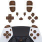 eXtremeRate Replacement Full Set Buttons Compatible with PS5 Edge Controller - Wood Grain