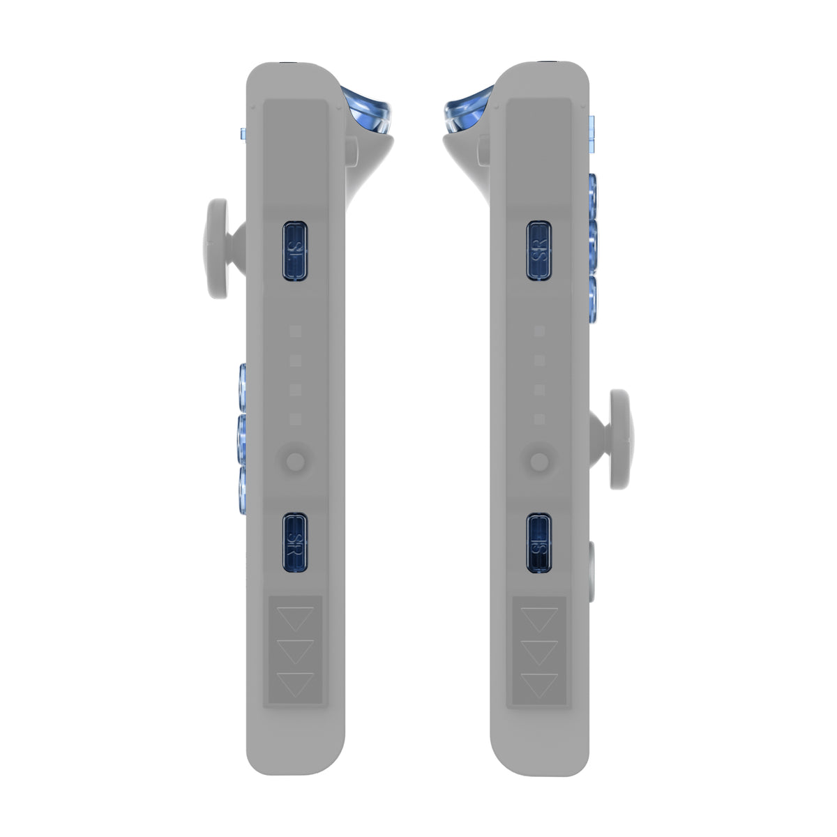 eXtremeRate Replacement Full Set Buttons for Joycon of NS Switch - Crystal Clear Light Blue